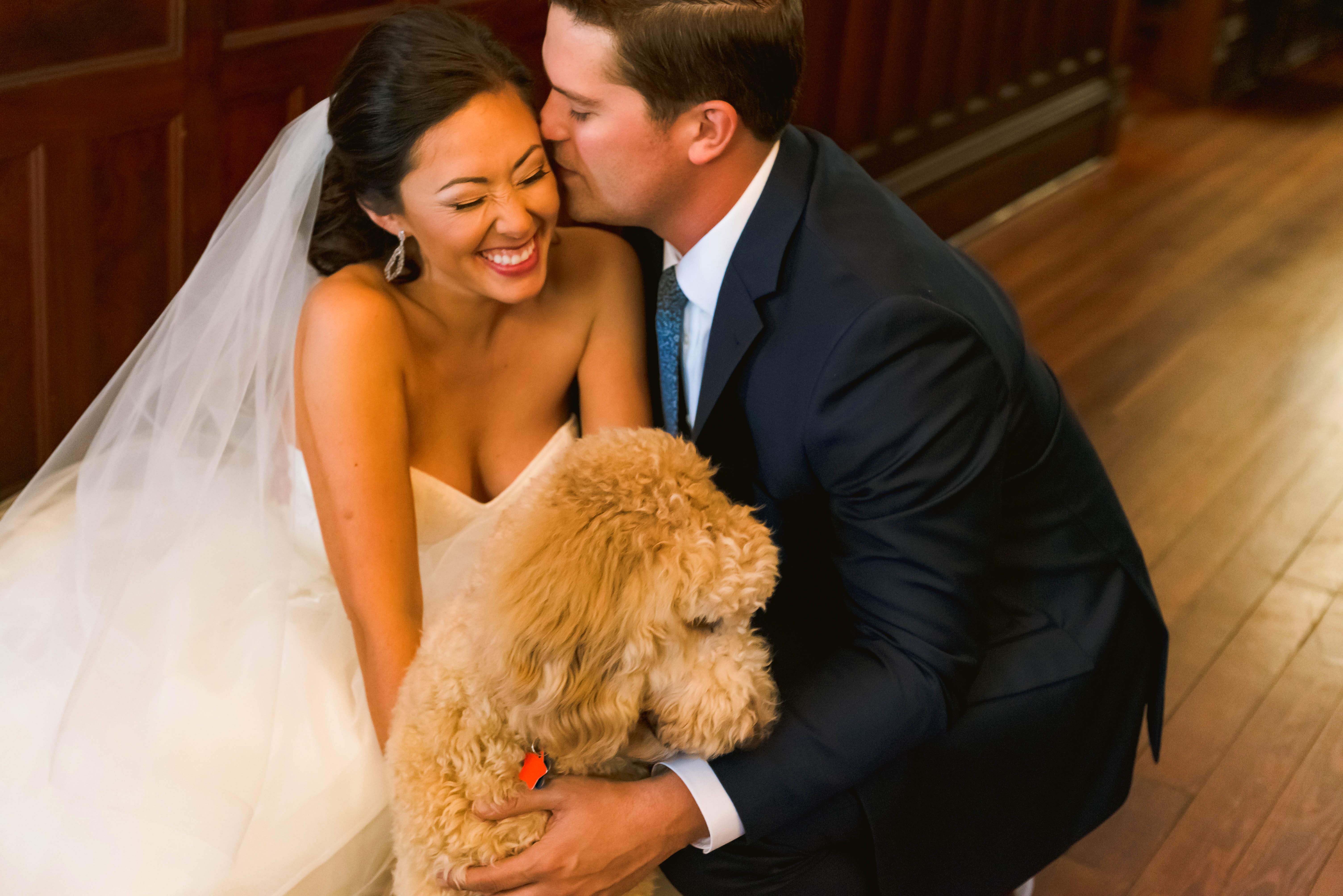 florida wedding couple with dog | erin schmidt photo | burroughs home wedding fort myers florida wedding photos | Fort Myers Florida wedding
