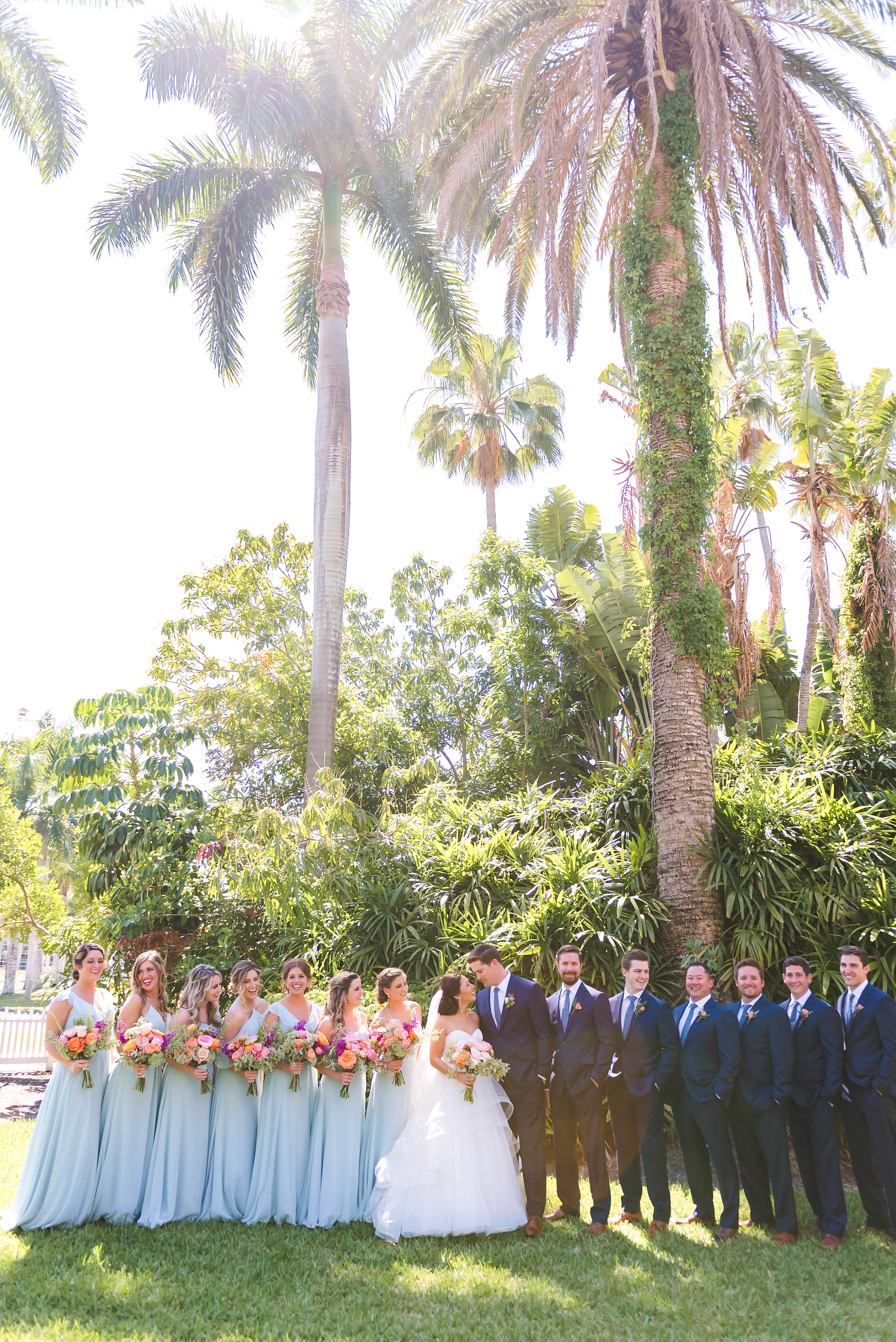 wedding party at burroughs home in florida | erin schmidt photo | burroughs home wedding fort myers florida wedding photos | Fort Myers Florida wedding