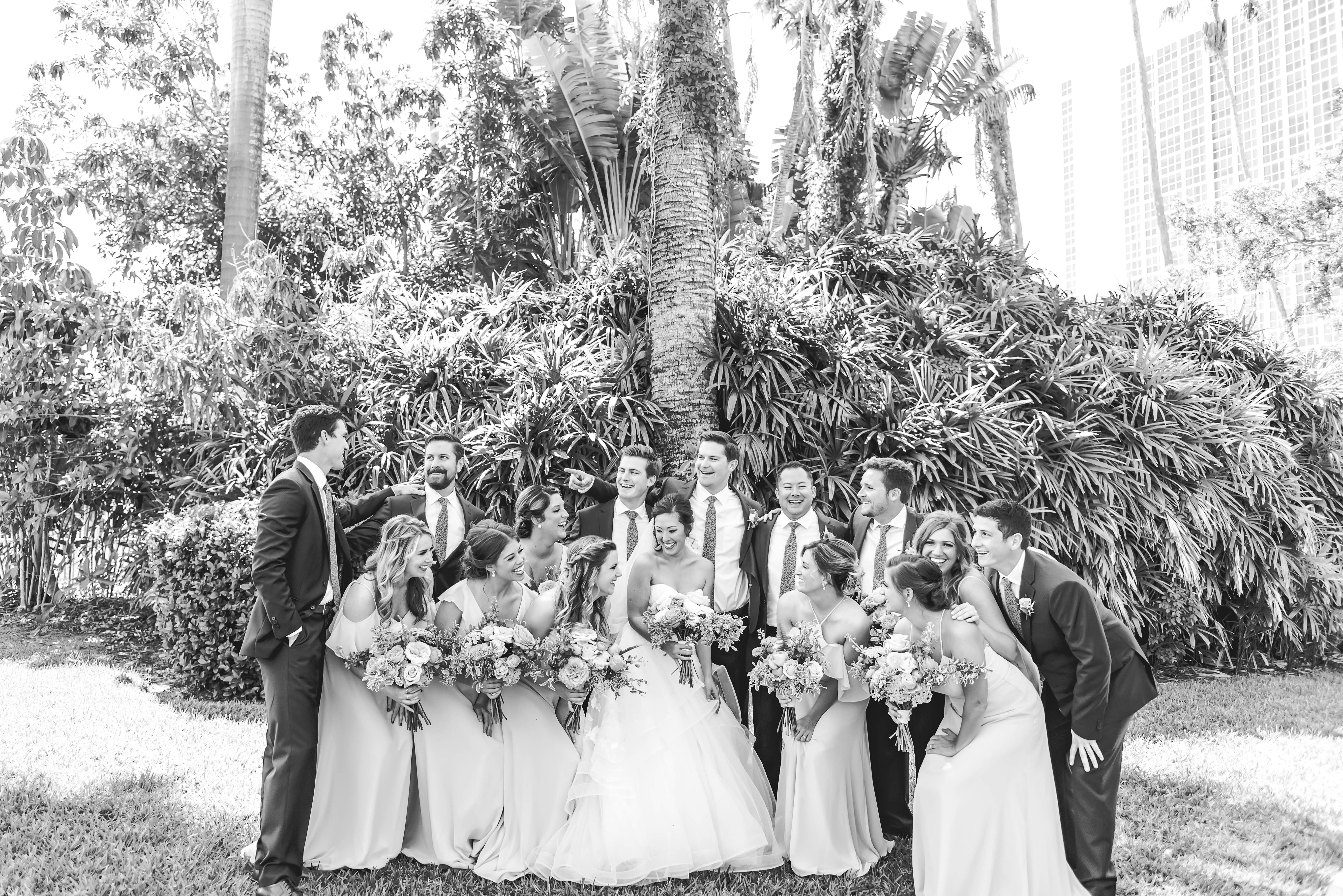 wedding party photo at burroughs home | erin schmidt photo | burroughs home wedding fort myers florida wedding photos | Fort Myers Florida wedding
