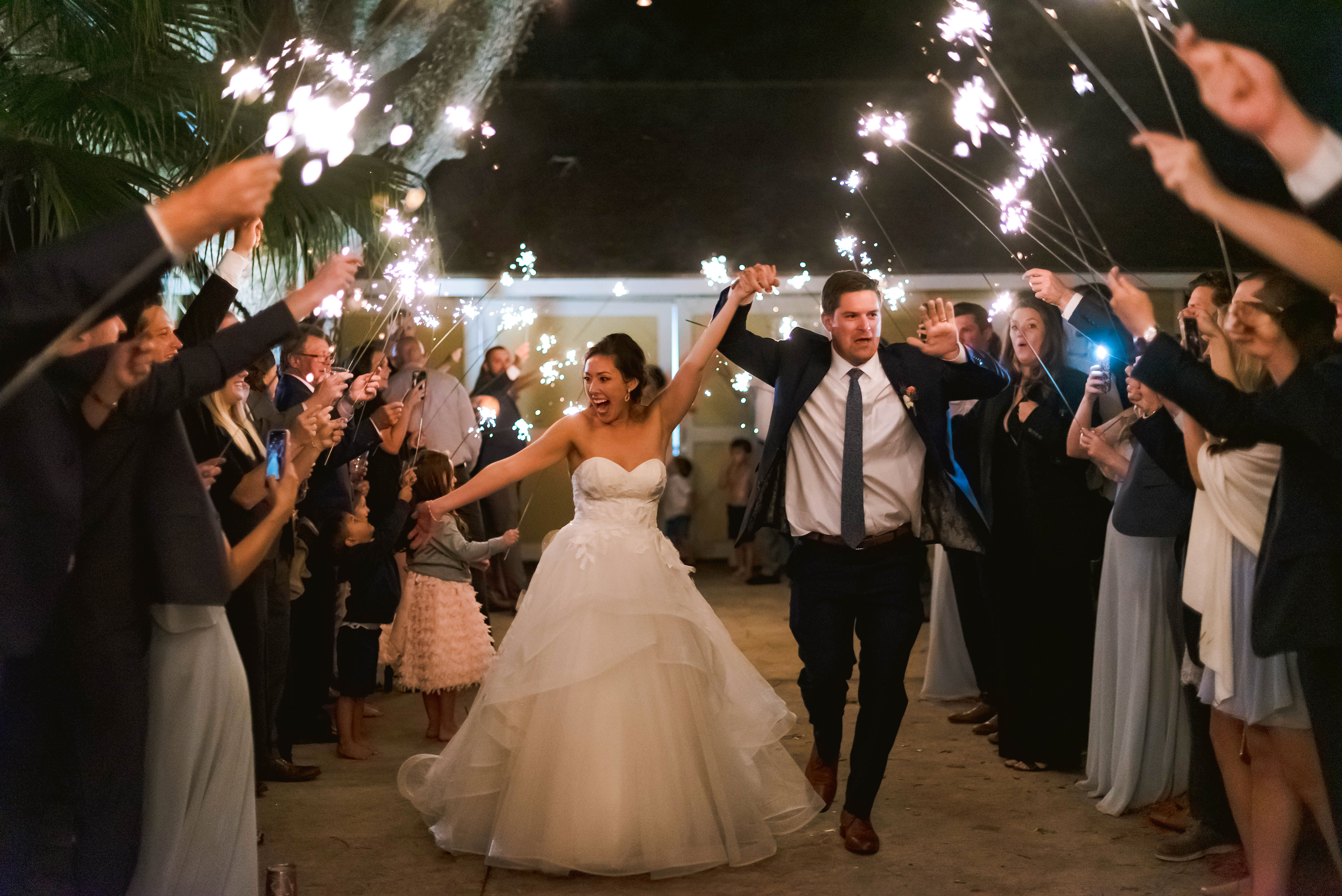 sparkler exit | erin schmidt photo | burroughs home wedding fort myers florida wedding photos