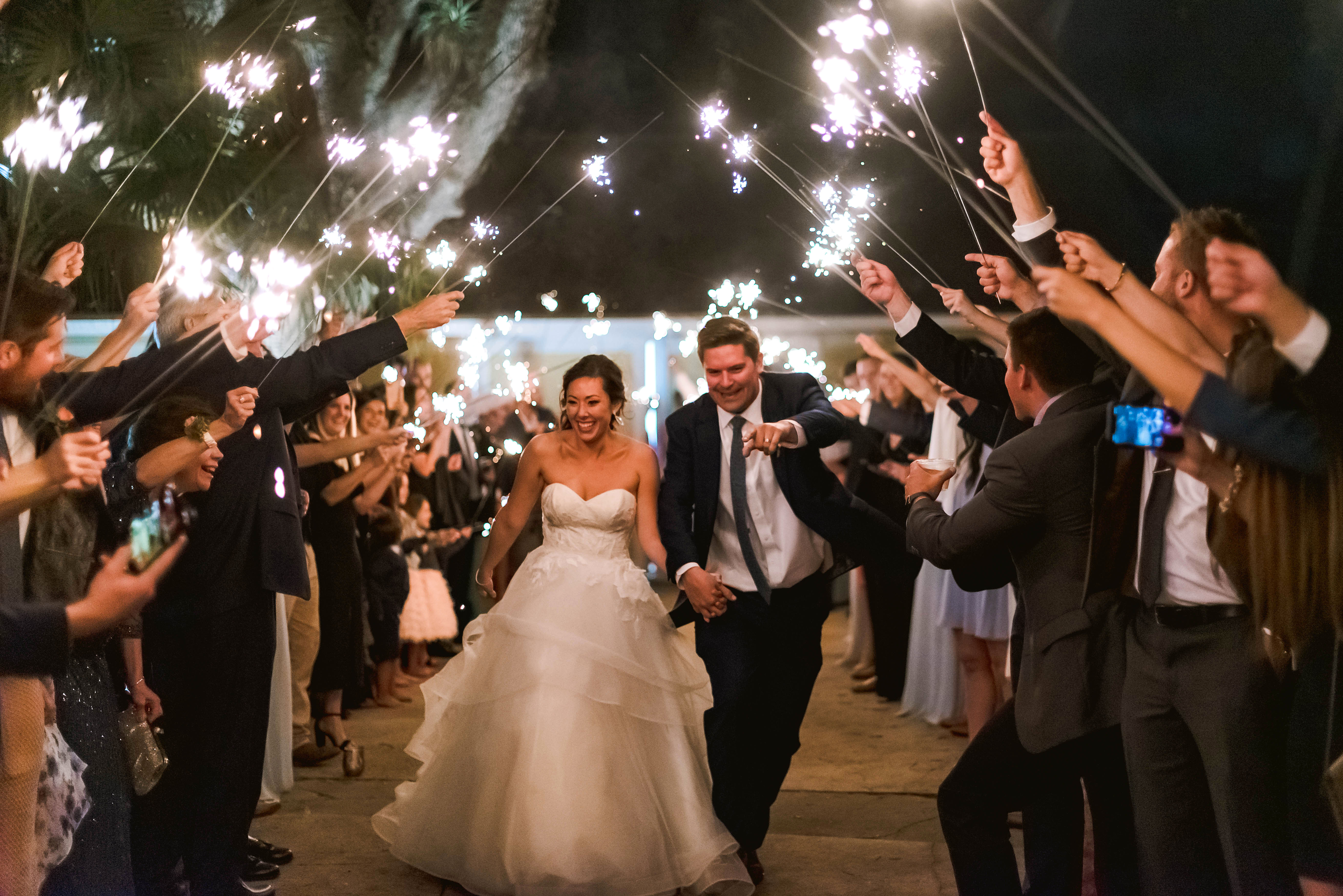 sparkler exit | erin schmidt photo | burroughs home wedding fort myers florida wedding photos