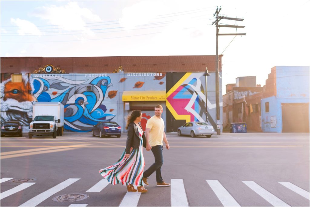 Erin Schmidt Photography engagement photos | spring Eastern Market love story | Metro Detroit wedding photographer