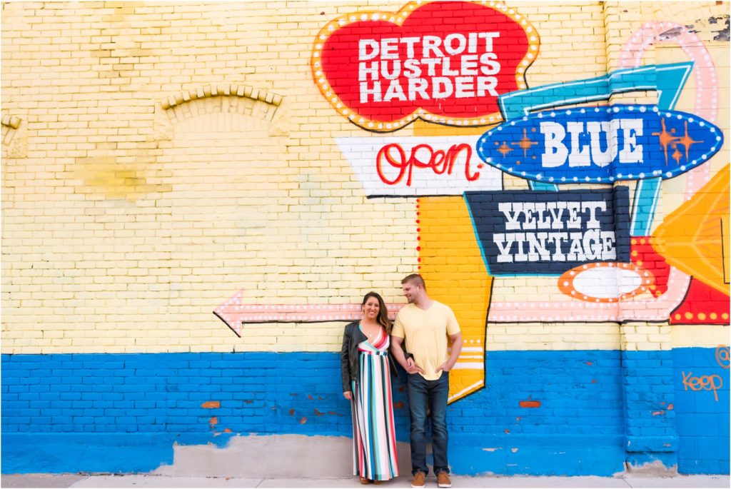 Erin Schmidt Photography engagement photos | spring Eastern Market love story | Metro Detroit wedding photographer