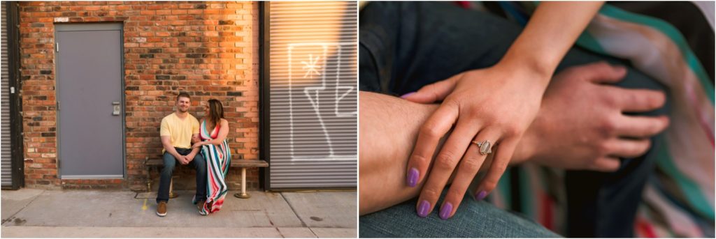 Erin Schmidt Photography engagement photos | spring Eastern Market love story | Metro Detroit wedding photographer