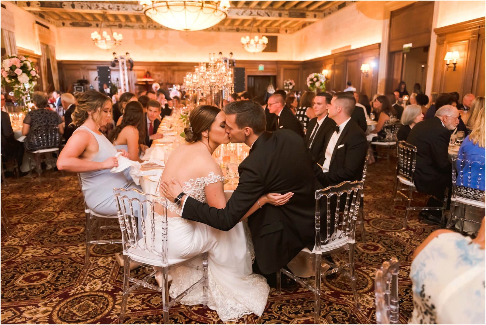 Erin Schmidt Photography | glamorous Detroit Athletic Club wedding photos | Metro Detroit wedding photographer