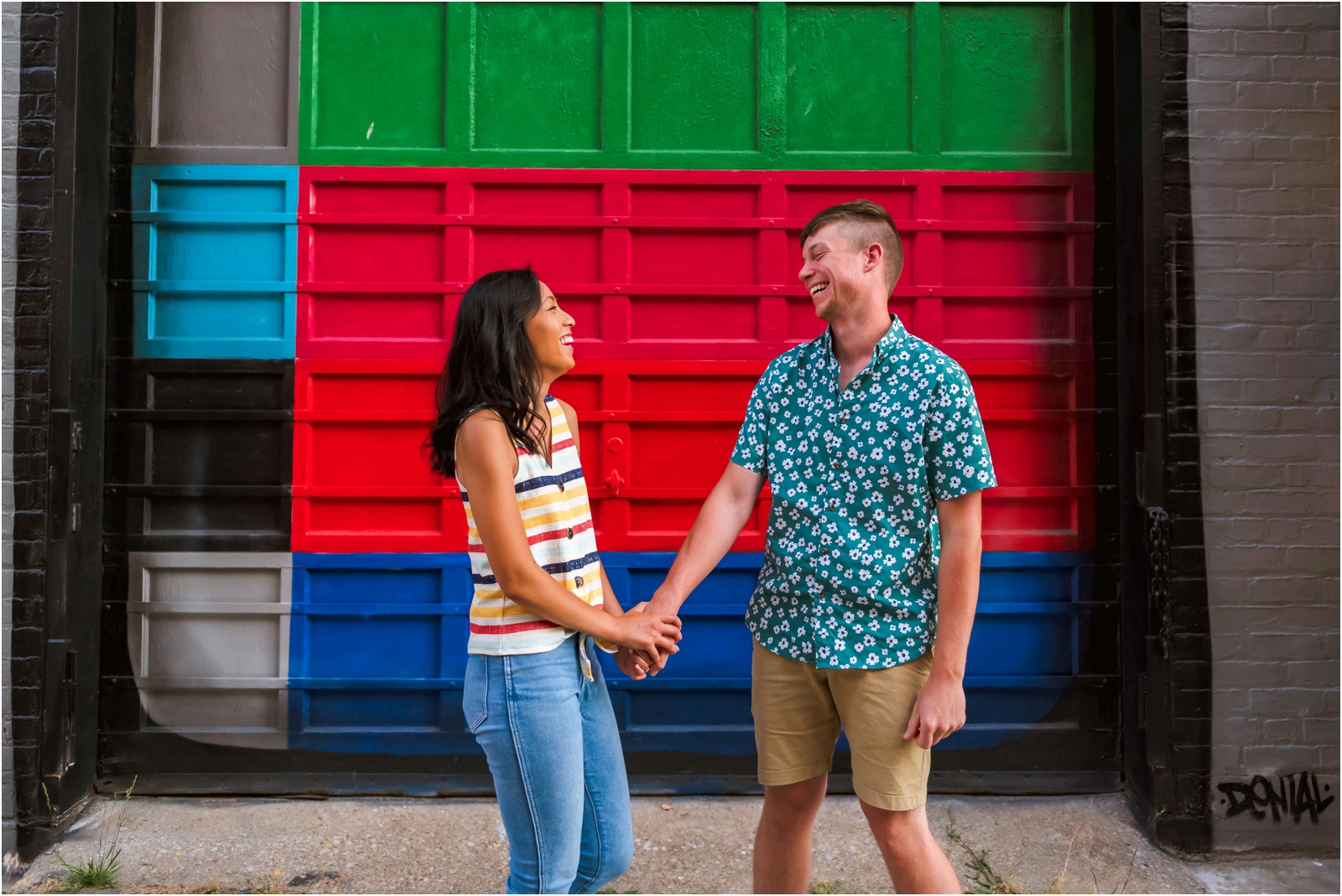 Erin Schmidt Photography | colorful Eastern Market summer engagement | Metro Detroit wedding photographer