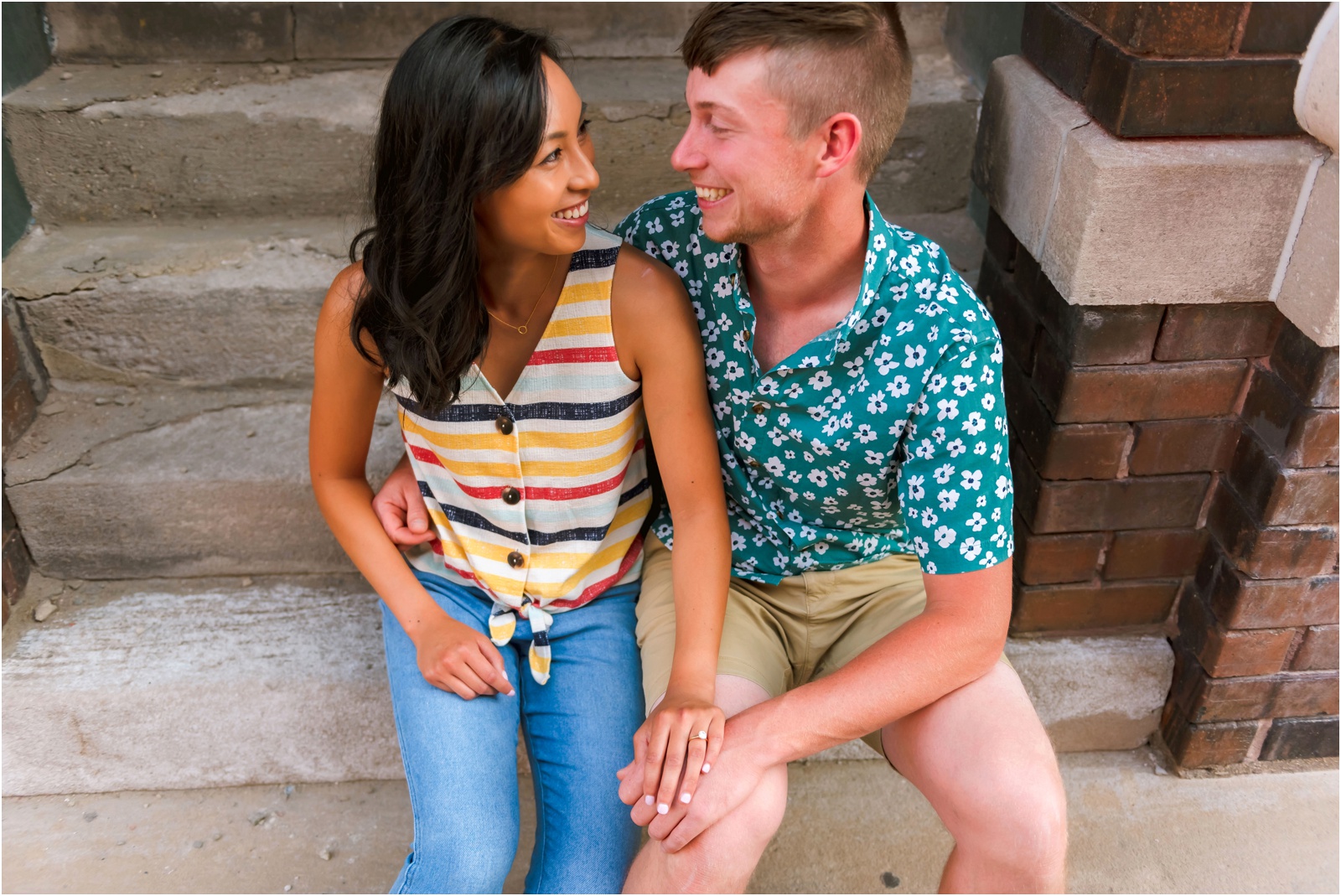 Erin Schmidt Photography | colorful Eastern Market summer engagement | Metro Detroit wedding photographer