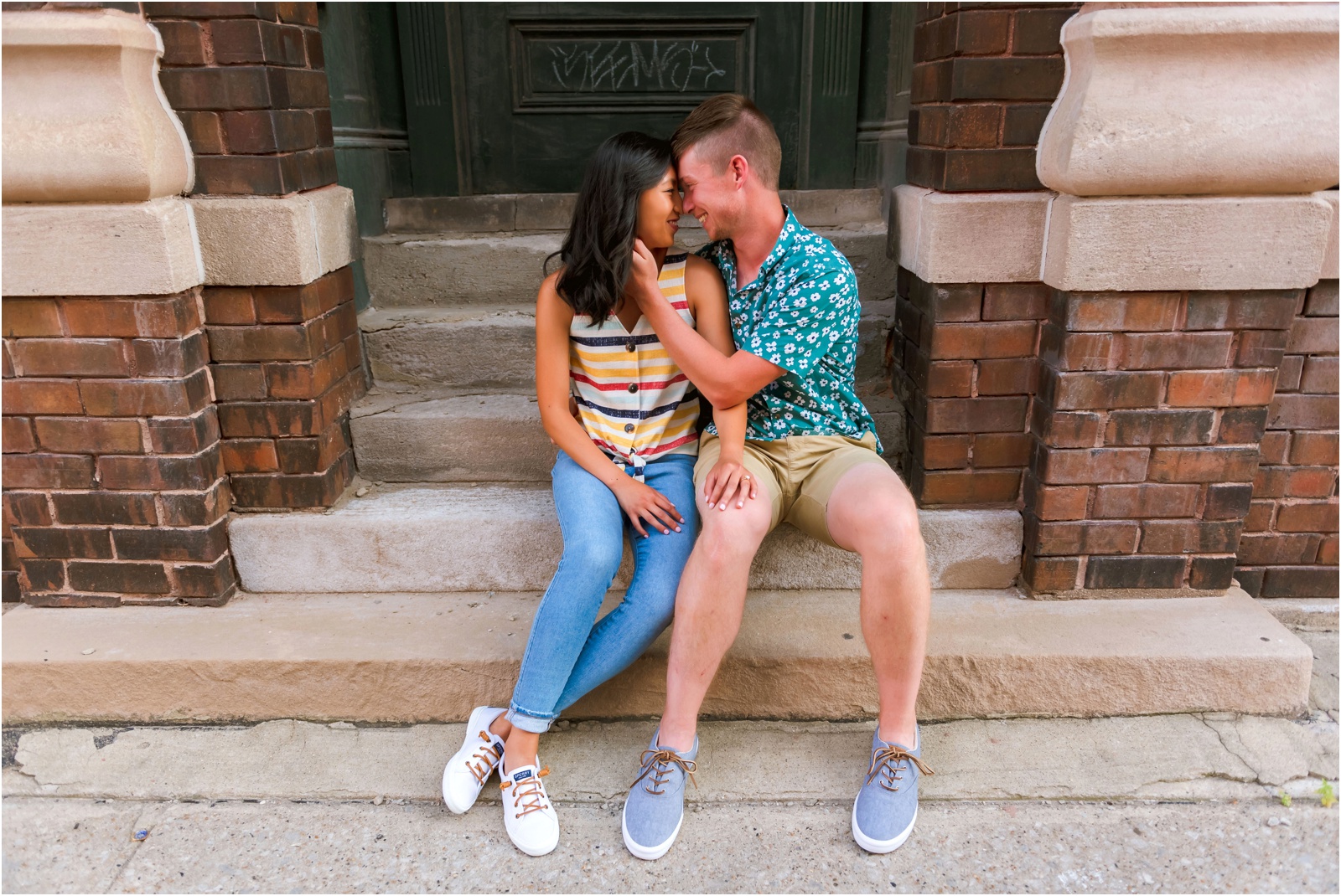 Erin Schmidt Photography | colorful Eastern Market summer engagement | Metro Detroit wedding photographer