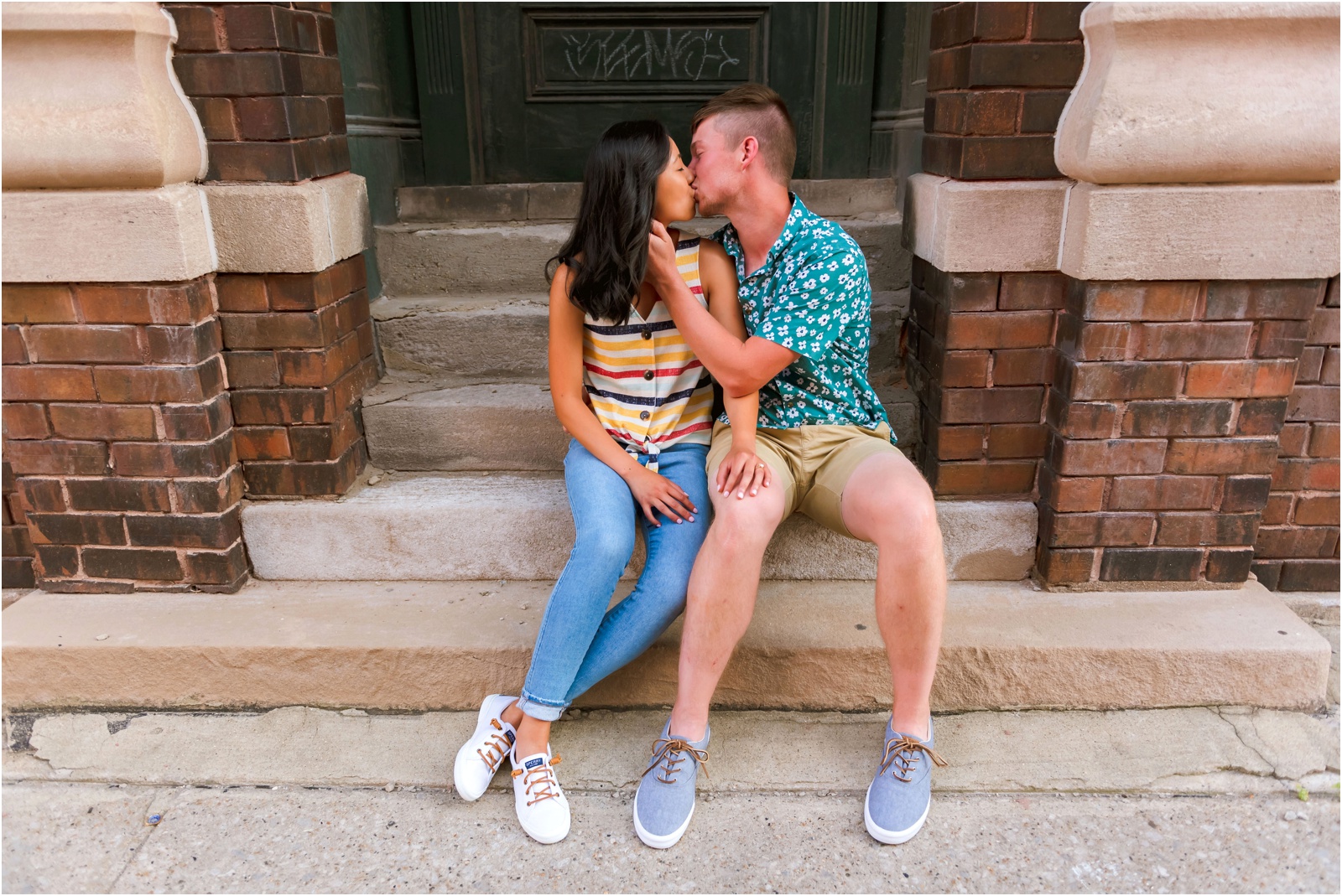 Erin Schmidt Photography | colorful Eastern Market summer engagement | Metro Detroit wedding photographer