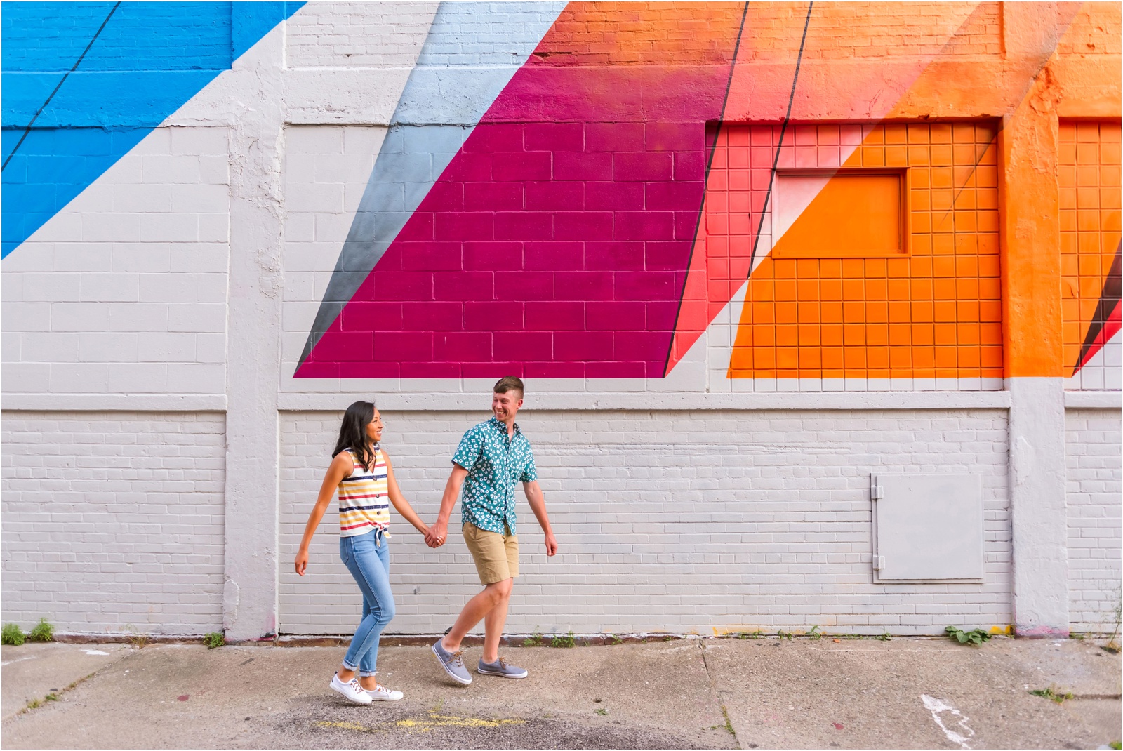 Erin Schmidt Photography | colorful Eastern Market summer engagement | Metro Detroit wedding photographer