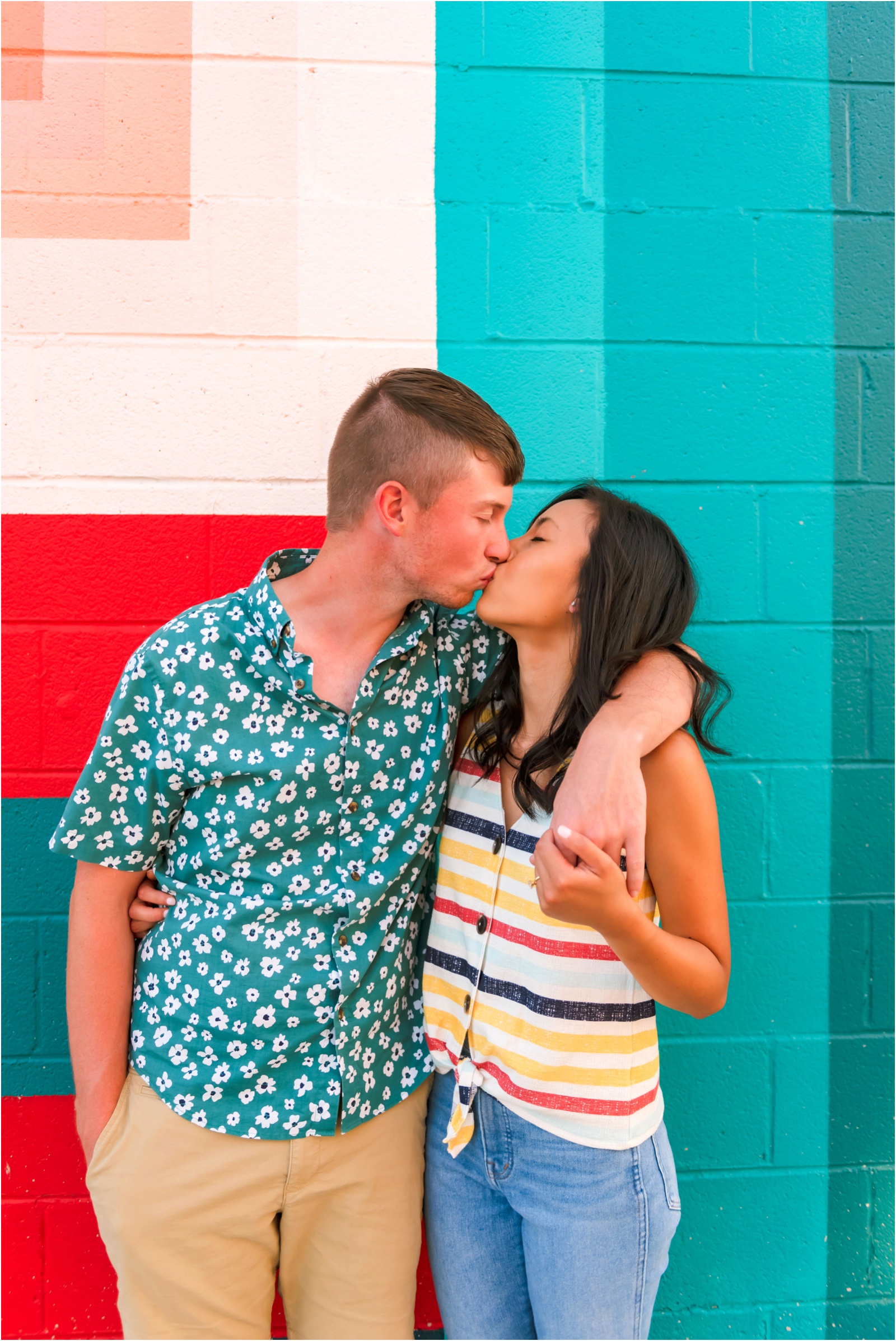 Erin Schmidt Photography | colorful Eastern Market summer engagement | Metro Detroit wedding photographer