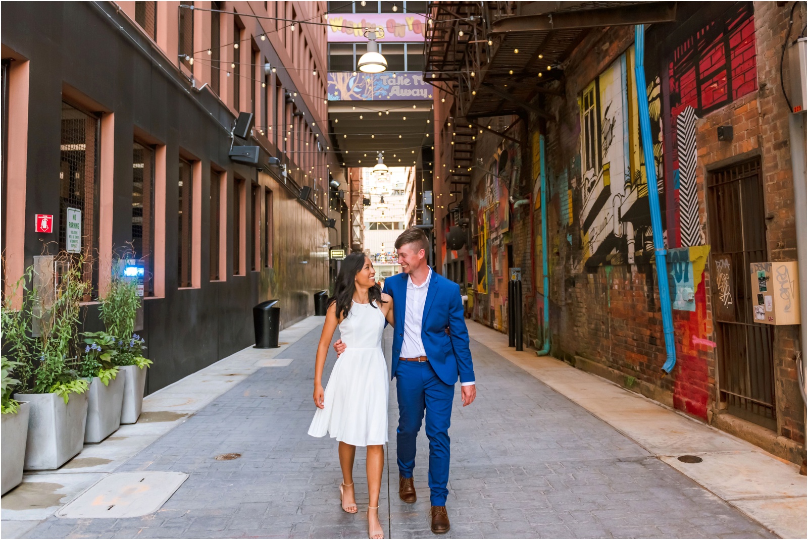 Erin Schmidt Photography | colorful Eastern Market summer engagement | Metro Detroit wedding photographer